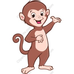 Cheerful Cartoon Monkey