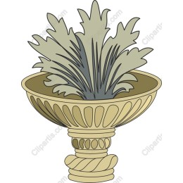 Decorative Urn with Lush Foliage
