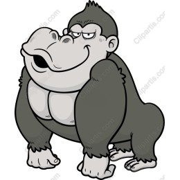 Playful Cartoon Gorilla