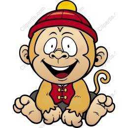 Playful Cartoon Monkey