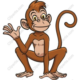 Cartoon Monkey - Whimsical Wildlife Character