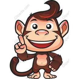 Cheerful Monkey Character