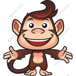 Charming Cartoon Monkey