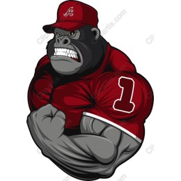 Muscle Gorilla Mascot