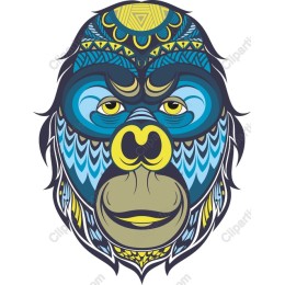 Stylized Gorilla Face