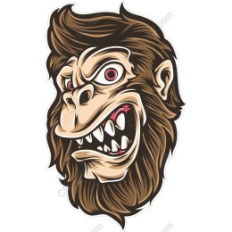 Fierce Gorilla Head