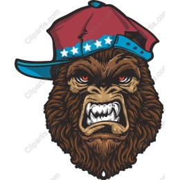 Fierce Gorilla with Cap