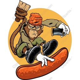 Skateboarding Monkey