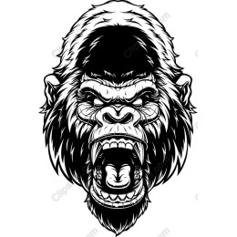 Fierce Roaring Gorilla