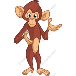 Adorable Cartoon Monkey