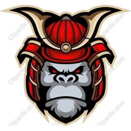 Samurai Gorilla Head