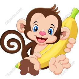Cheerful Monkey with Banana