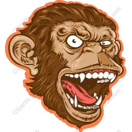 Fierce Monkey Head
