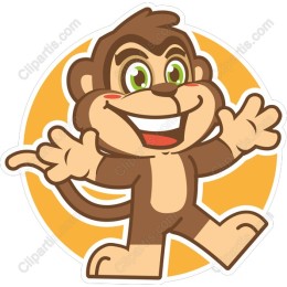 Happy Monkey Cartoon
