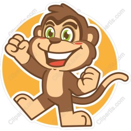Cheerful Cartoon Monkey