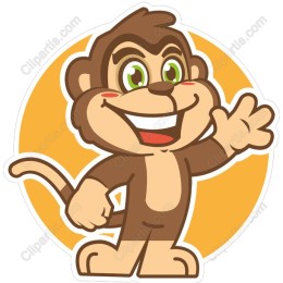 Cheerful Cartoon Monkey