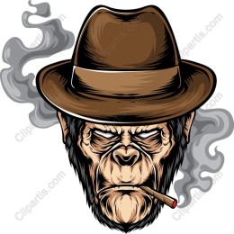 Fierce Cigar-Smoking Gorilla