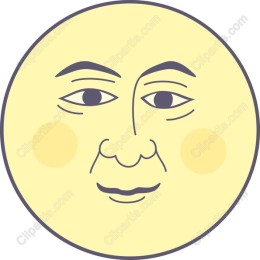 Whimsical Moon Face