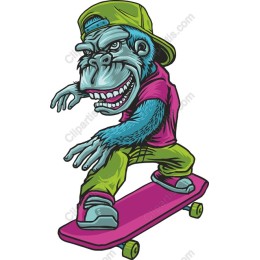 Urban Skateboarding Gorilla
