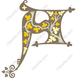 Floral Monogram - Ornate Letter F
