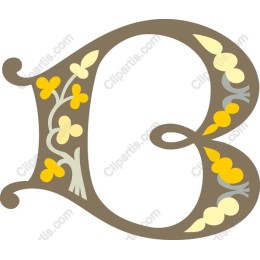 Floral Letter 'B'