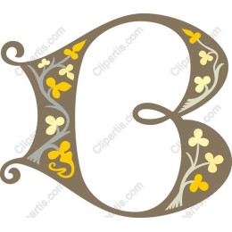 Floral Monogram - Letter B