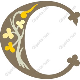 Floral Letter C
