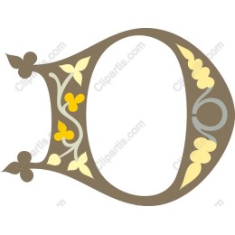 Ornamental Letter O Floral