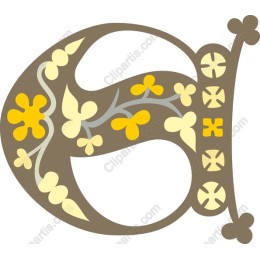 Floral Letter D