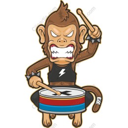 Energetic Monkey Drummer