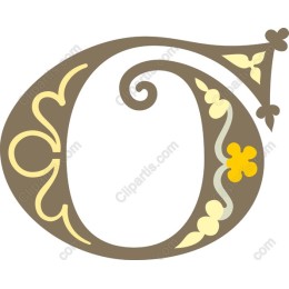 Elegant Ornamental Letter 'O'