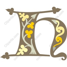 Elegant Floral Letter Г