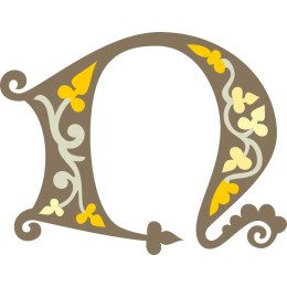 Ornamental Letter O Floral