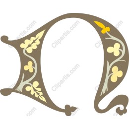 Floral Monogram - Letter O