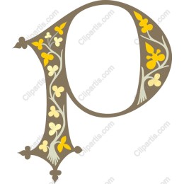 Ornamental Letter P Floral