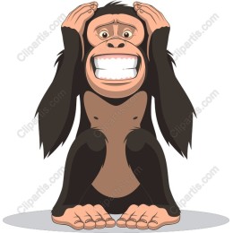 Cartoon Monkey Surprise