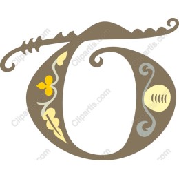 Floral Letter O Elegant