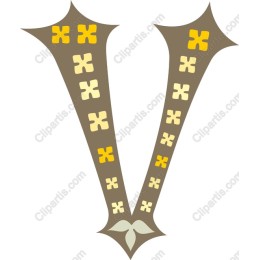 Elegant Letter V'