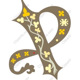 Floral Letter P