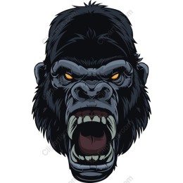 Fierce Gorilla Head