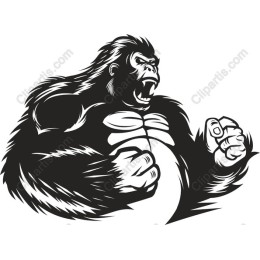 Fierce Roaring Gorilla