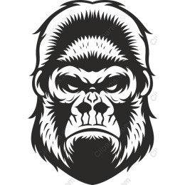 Fierce Gorilla Head