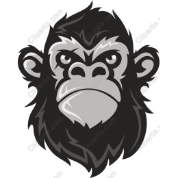 Fierce Gorilla Head