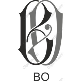 Elegant 'B O' Typography