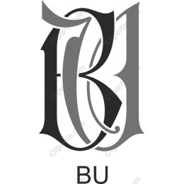 Elegant B and U Monogram
