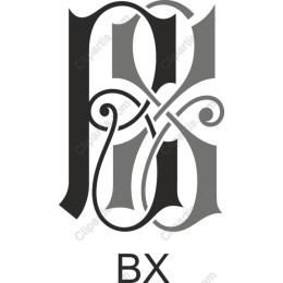 Elegant Monogram in Black and Gray