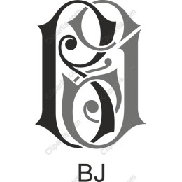 Elegant BJ Monogram