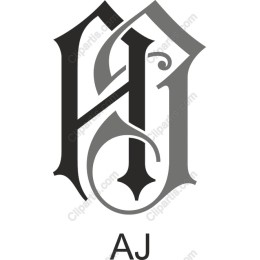 Elegant AJ Monogram