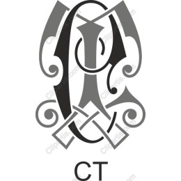 Elegant Monochromatic Letter C