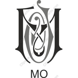 Elegant Monogram Art M and O
